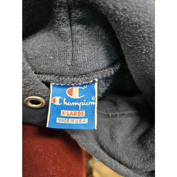 Champion Vintage US Navy Hoodie Pullover Sweatshirt Mens Size XL - Picture 7 of 10